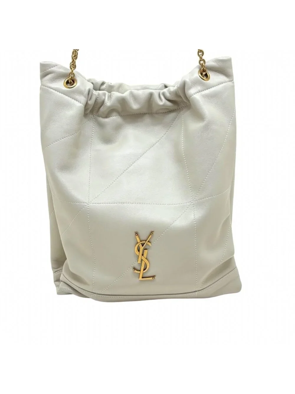 Saint Laurent Jamie Chain Shoulder Ivory Lambskin Bag